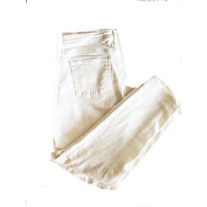 ADRIANO GOLDSCHMIED White Cotton Mid-Rise Cigarette PantsSz 29R